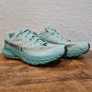 Merrell Agility Peak 5 Womens Trail Running Shoes Ice Blue Size 8 Vibram J067784